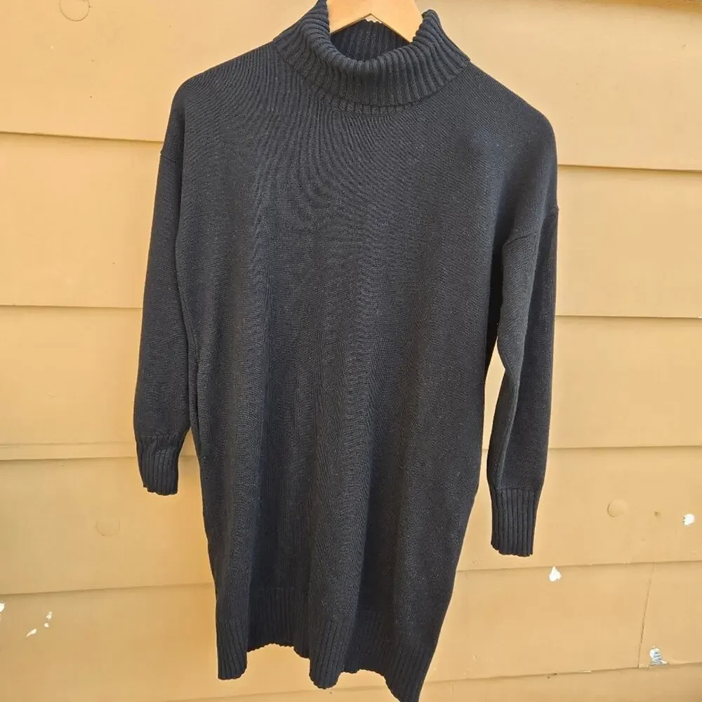 Lululemon‎ softer still black longer pullover sweater Knit dress Sz S
